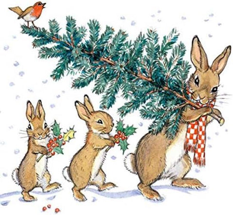 Charity Christmas Cards - Pack of 8 by Molly Brett - Bringing Home the Tree