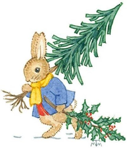 Charity Christmas Cards - Pack of 8 by Margaret Tempest - Bringing Home the Christmas Tree