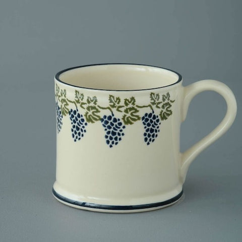 BRIXTON POTTERY NEW HANDMADE 250ml POTTERY MUG - Grapes & Vine