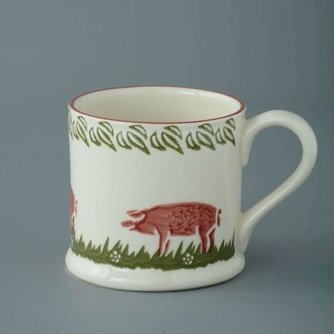 BRIXTON POTTERY NEW HANDMADE 250ml POTTERY MUG - Pink Pig