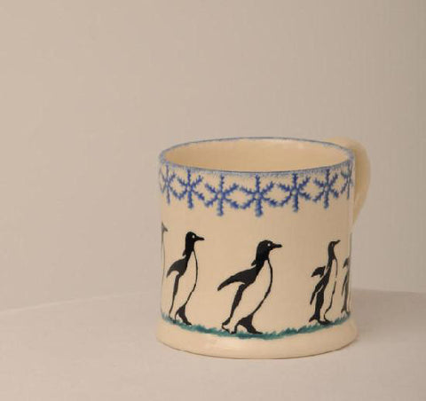 BRIXTON POTTERY NEW HANDMADE 250ml POTTERY MUG - Penguin