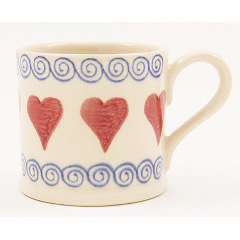 BRIXTON POTTERY NEW HANDMADE 250ml POTTERY MUG - Hearts
