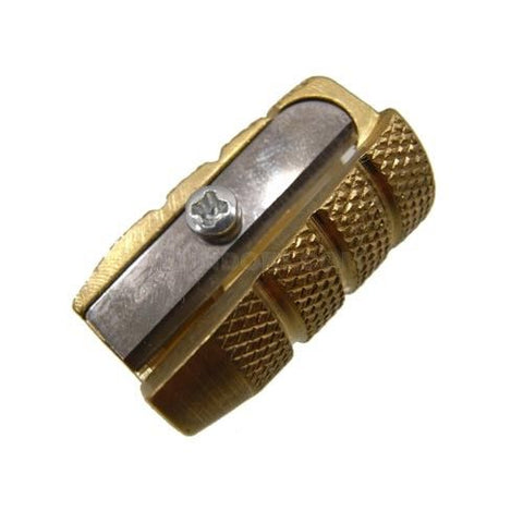 MOBIUS & RUPPERT SOLID BRASS PENCIL SHARPENER - Single Barrel