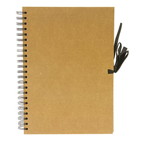 SEAWHITE NEW SPIRAL BOUND KRAFT PAPER DISPLAY BOOK - A3 - Portrait