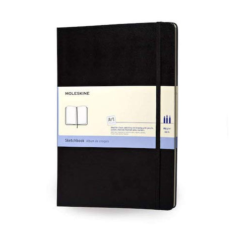 MOLESKINE NOTEBOOK - BLACK HARD COVER - SKETCHBOOK - A4