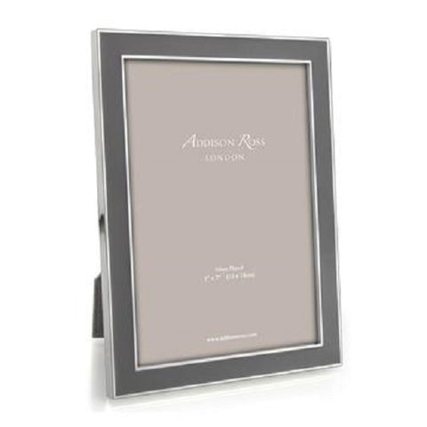 ADDISON ROSS Enamel Photograph Frame - Taupe - 4" x 6"