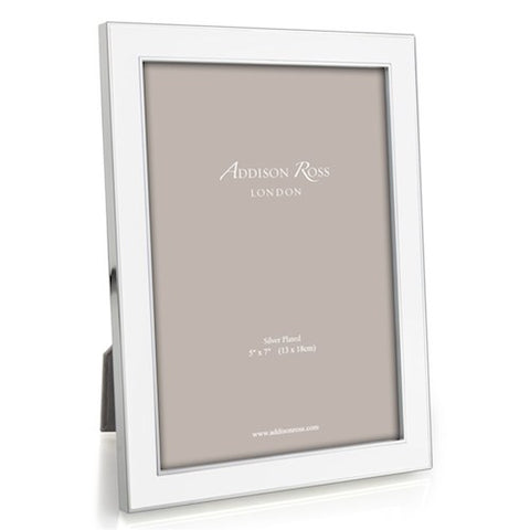 ADDISON ROSS Enamel Photograph Frame - White - 5" x 7"