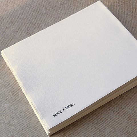 KHADI HANDMADE RAG PAPER BOOK BLOCK 21 x 25 cm Smooth