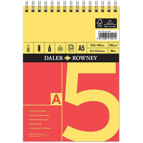 Daler Rowney Series A Spiral Cartridge Pad - A5