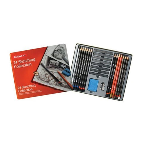 DERWENT SKETCHING COLLECTION  - Tin of 24 Pencils