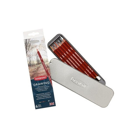 DERWENT TINTED DRAWING PENCILS - Tin of 6