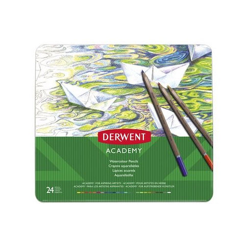 DERWENT  ACADEMY WATERCOLOUR PENCILS  SET OF 24
