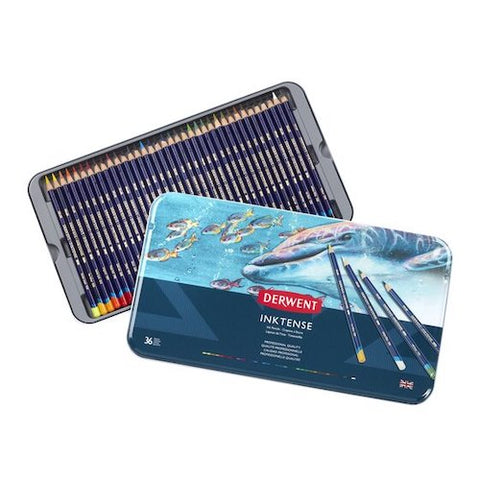 DERWENT INKTENSE PENCILS - Tin of 36 Pencils