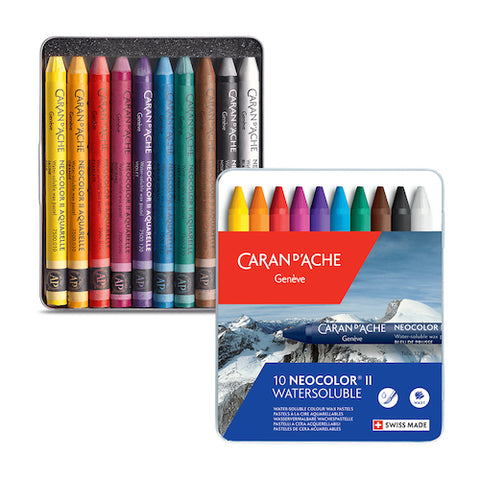 CARAN d'ACHE Neocolor II Watersoluble Wax Pastels - Set of 10