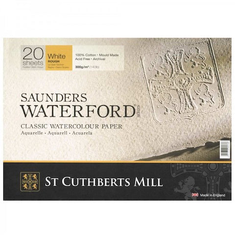 SAUNDERS Watercolour Block - 140lb/300gsm 9 x 12" - Rough Surface