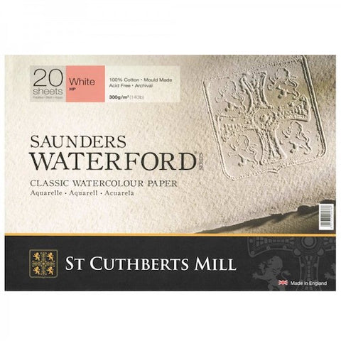 SAUNDERS Watercolour Block - 140lb/300gsm 9 x 12" - Hot Press