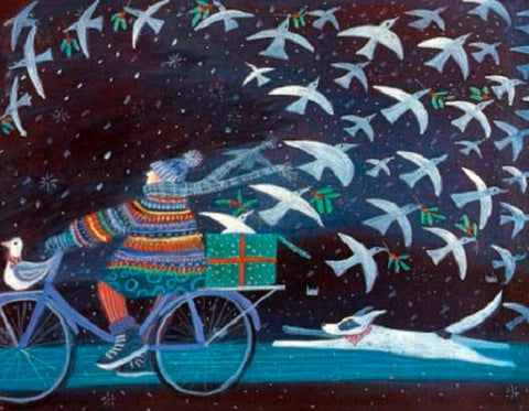 Charity Christmas Cards Pack of 5 by Sheena Graham George - Stripey Jumper