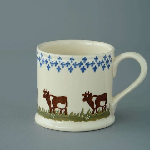 BRIXTON POTTERY NEW HANDMADE 250ml POTTERY MUG - Cows