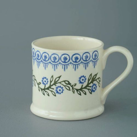 BRIXTON POTTERY NEW HANDMADE 250ml POTTERY MUG - Floral Garland