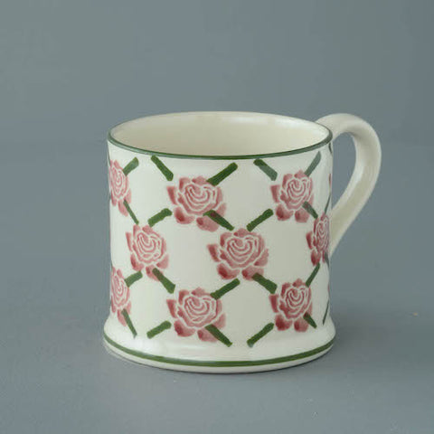 BRIXTON POTTERY NEW HANDMADE 250ml POTTERY MUG - Rose Trellis