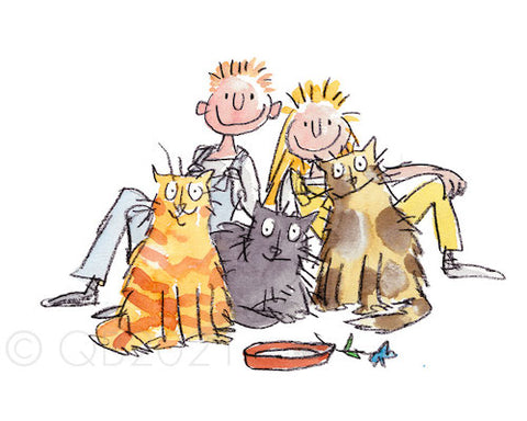 QUENTIN BLAKE - QB9102 - Collector's Limited Edition - Fantastic Daisy Artichoke - Three Fat Cats