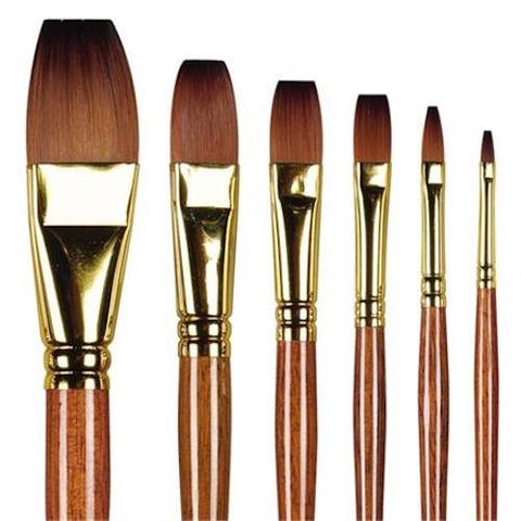 Pro Arte Series 008 Prolene Plus One Stroke Brush Full Range